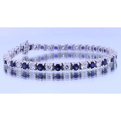 Bracelet Diamant Tennis Saphir