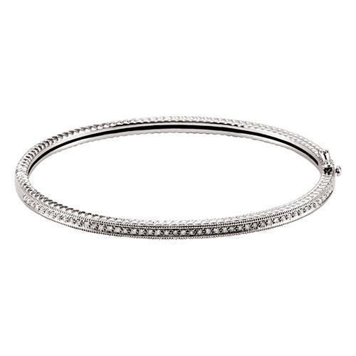 Bracelet En Or Blanc 14K Avec 2,40 Ct De Réel Diamants Ronds Sertis En Pavé