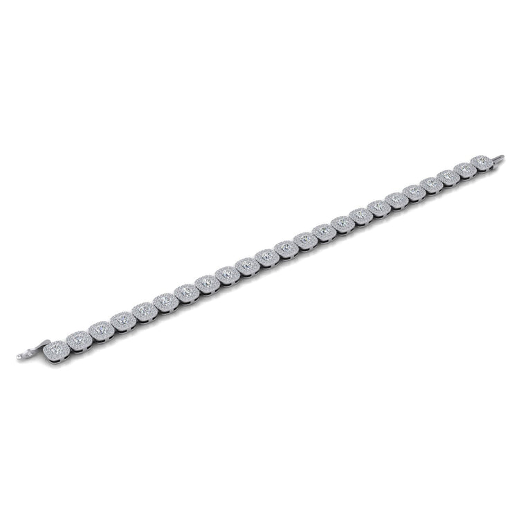Bracelet Homme Coussin & Réel Diamant Rond 11.75 Carats