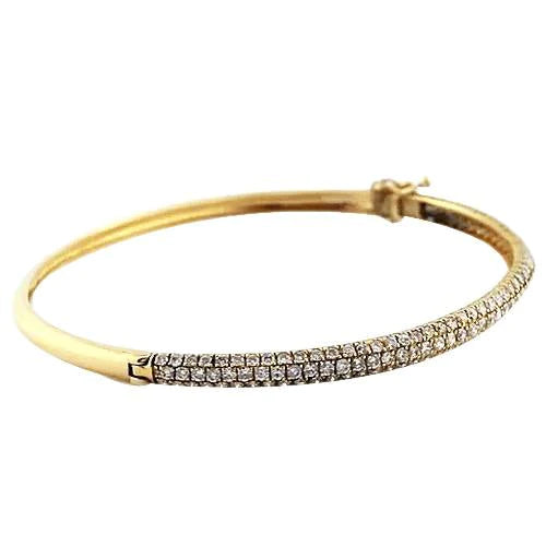 Bracelet Jonc Bijoux Neuf en Naturel Diamant pour Femme de 4,50 Carats avec 14K