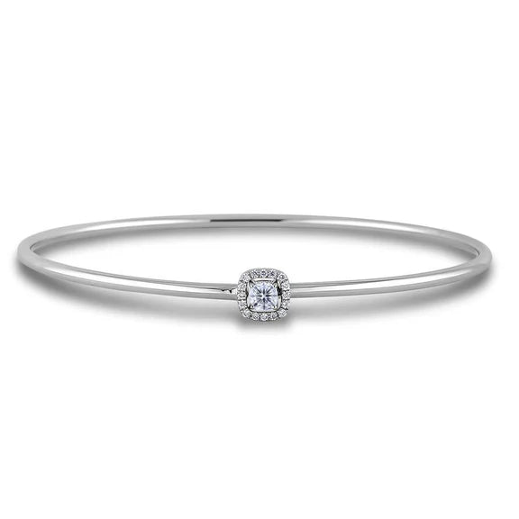 Bracelet Pétillant Pour Femmes En Or Blanc De 14K Avec Réel Diamant De 2,60 Carats