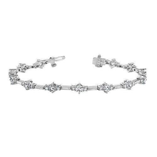 Bracelet Pour Femme à 6,50 Carats De Réel Diamants Ronds Brillants