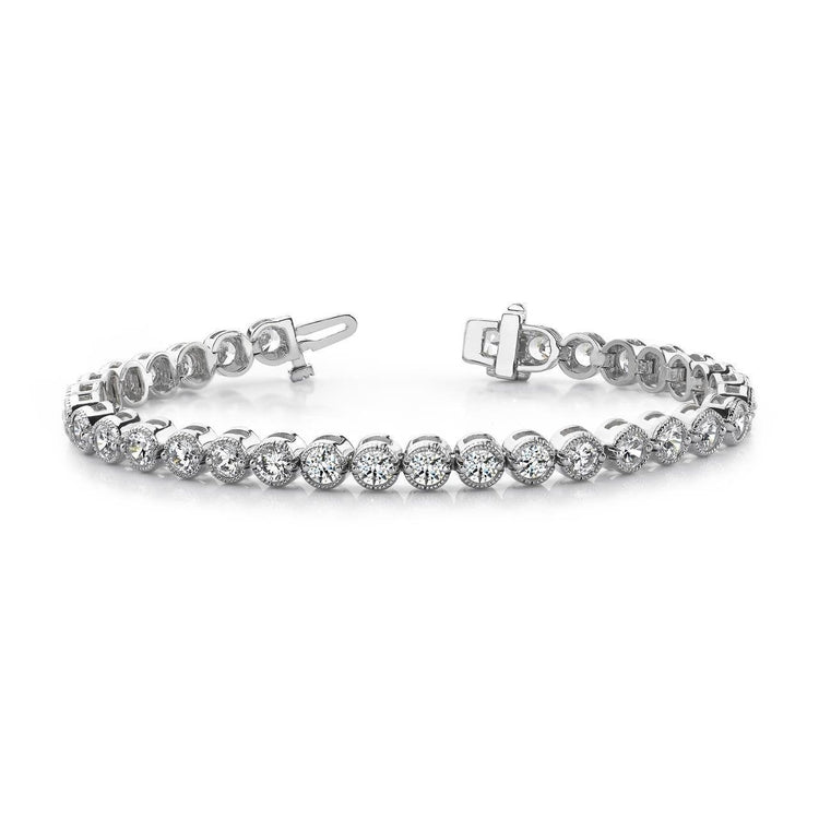 naturel diamant 6.40carats bracelet vue de face