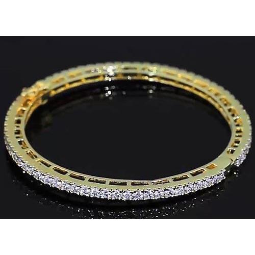 Bracelet Pour Femmes En Réel Diamant De 4 Carats Avec Or Jaune De 14K Bijoux Nouveau