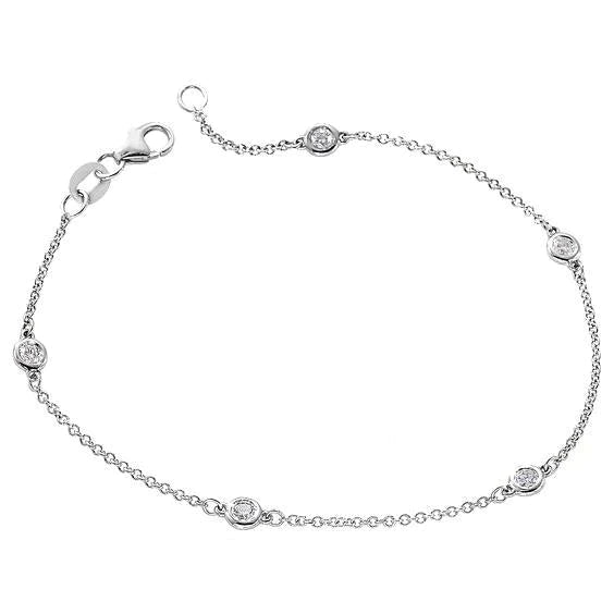 Bracelet Réel Diamant 2 Carats Au Mètre
