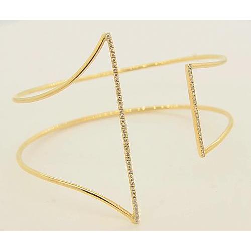 Bracelet Réel Jonc en Or Jaune de 1.50 Carats Pour Femme Neuf