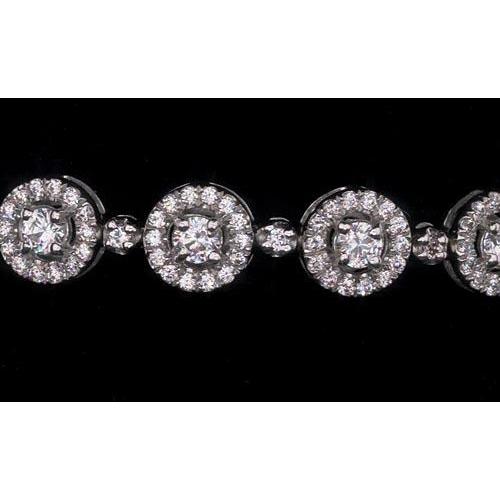 Bracelet Réel diamant femme 7 carats serti de griffes bijoux