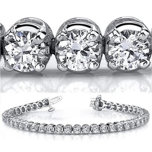 Bracelet Tennis 8 Carats Avec Réel Diamant Rond
