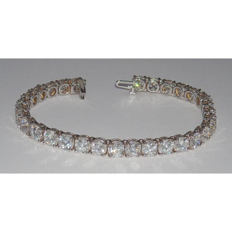 Bracelet Tennis A 11,70 Cts De Gros Véritable Diamants Vs Bijoux A 31 Pierres