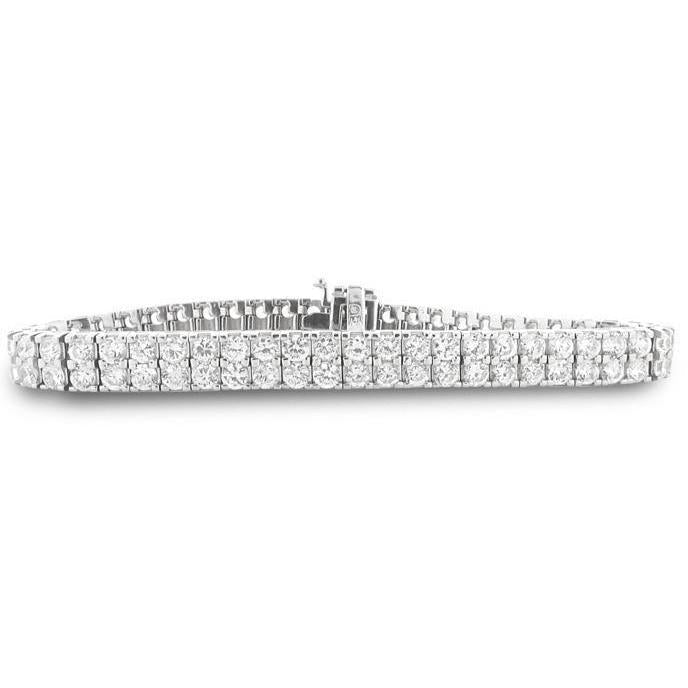 Bracelet Tennis À 15 Ct De Véritable Diamants Ronds Bijoux En Or Blanc Pour Femme