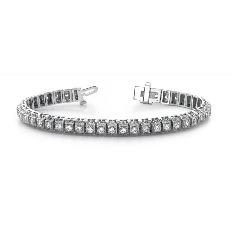 naturel diamant 5.50carats bracelet détail rapproché