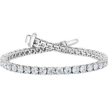 Bracelet Tennis À 9 Carats De Véritable Diamants Ronds Brillants Bijoux Pour Femme