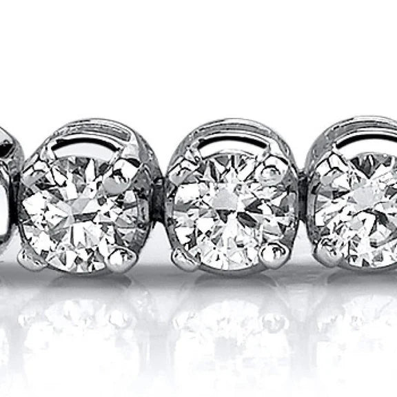 Bracelet Tennis Basique à 6,90 Carats De Réel Diamants 14K D'Or Blanc En Griffe