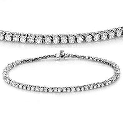 Bracelet Tennis Bijoux à 4 Carats De Réel Diamants Ronds