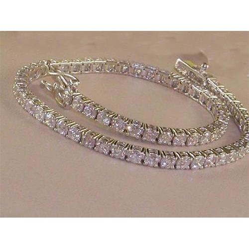 Bracelet Tennis Diamant Naturel Rond 16 Carats