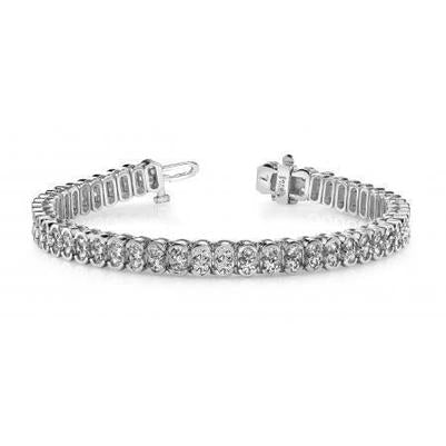 Bracelet Tennis Double à 8,50 Carats De Véritable Diamants Brillants 14K D'Or Blanc