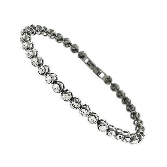 Bracelet Tennis En Biseau Et Or Blanc Pour Femmes à 19.80 Carats De Réel Diamants Ronds