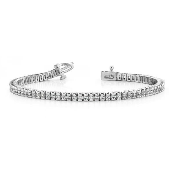 Bracelet Tennis En Chaîne À 7,70 Carats De Naturel Diamants Ronds Bijoux En Or Solide