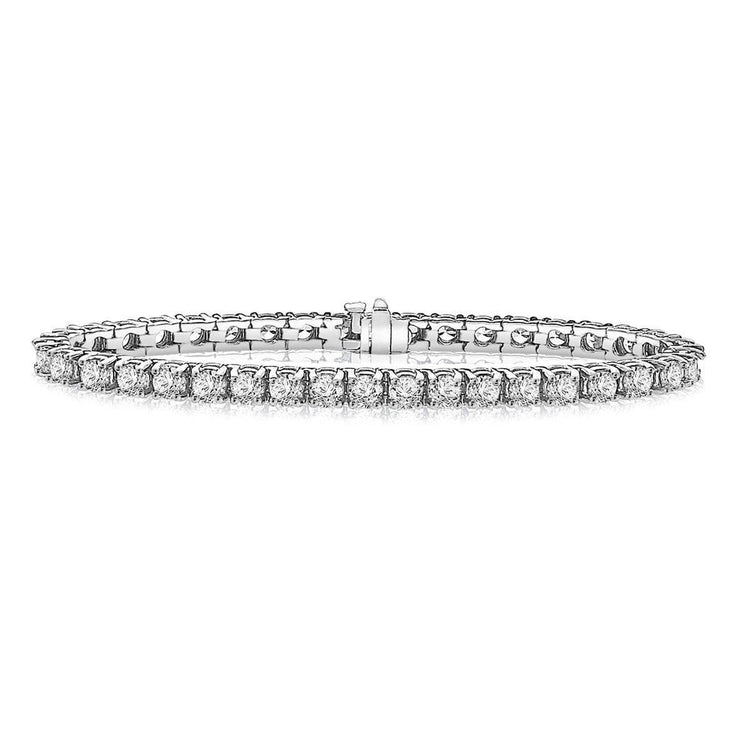 Bracelet Tennis En Or Pour Femme à 9,50 Carats De Naturel Diamants Ronds