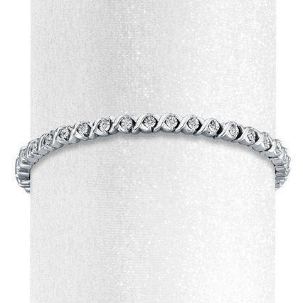 Bracelet Tennis Or Blanc Joaillerie 5 Carats Réel Diamants Taille Ronde