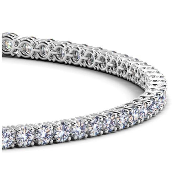 Bracelet Tennis Or Diamant Naturel 10 Carats