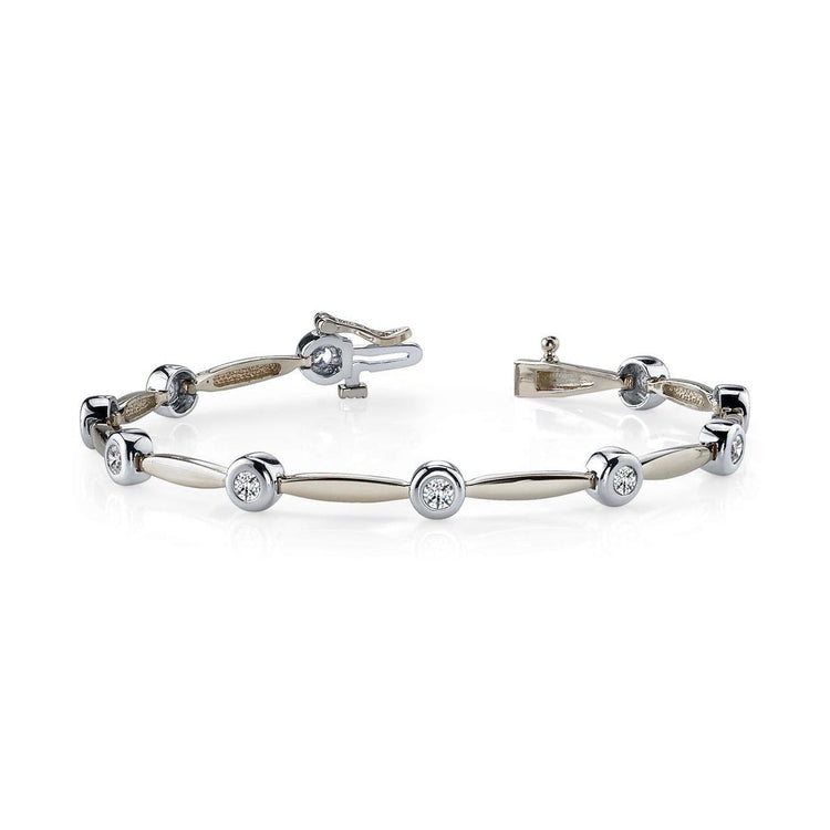 Bracelet Tennis Pour Femme À 3 Ct De Naturel Diamants Ronds Étincelants Bijoux En Or Blanc