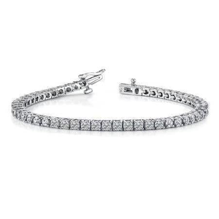 Bracelet Tennis Pour Femme À 7,50 Carats De Réel Diamants Ronds Bijoux Fin À 14K En Or Solide