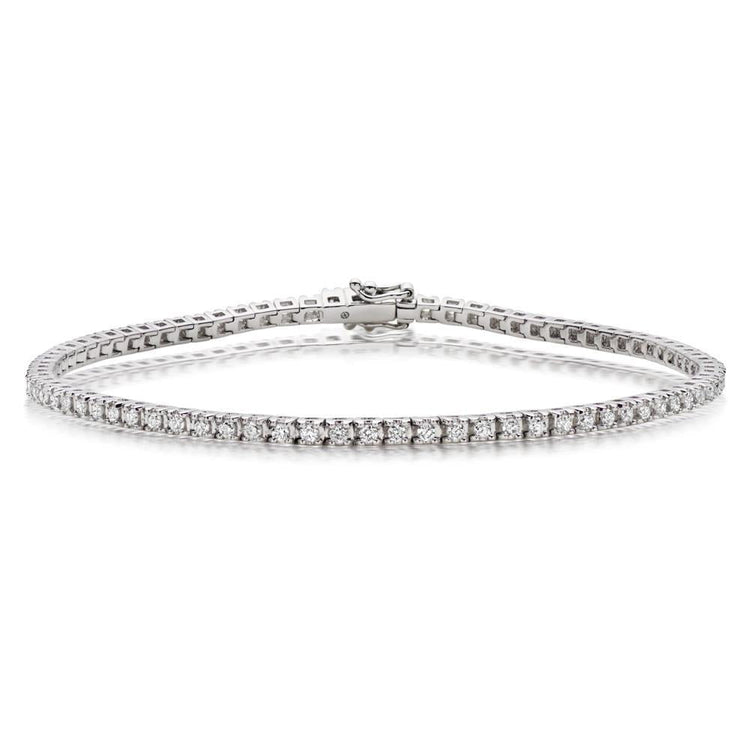 Bracelet Tennis Pour Femme à 5,60 Carats De Véritable Diamants Ronds 14K D'Or Blanc