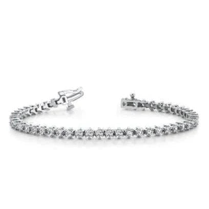 Bracelet Tennis Pour Femme à 8,16 Carats De Réel Diamants Ronds 14K D'Or Blanc