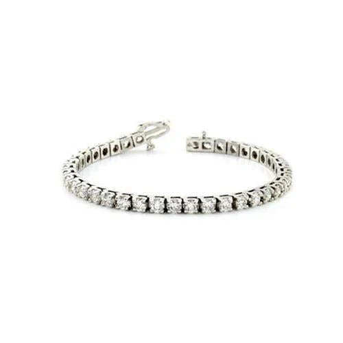 naturel round diamant 14carats bracelet vue de face