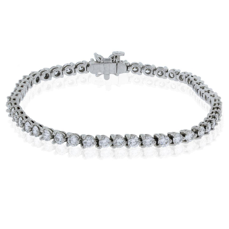Bracelet Tennis Réel Diamant à 7,50 Carats 14K d'Or Blanc