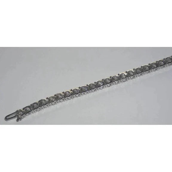 Bracelet Tennis Réel Diamants 19 Carats Taille Brillant