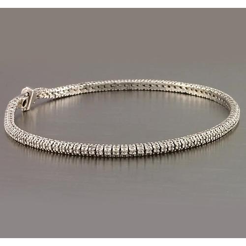 Bracelet Tennis à 3,50 Carats De Réel Diamants Ronds Avec Griffes Nouveau