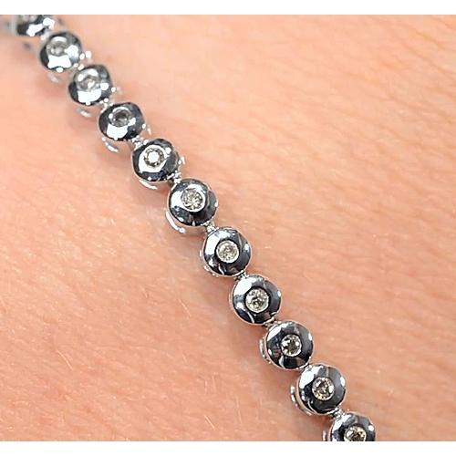 Bracelet Tennis à 5,50 Carats De Réel Diamants Ronds Bijoux En Or Blanc Nouveau Pour