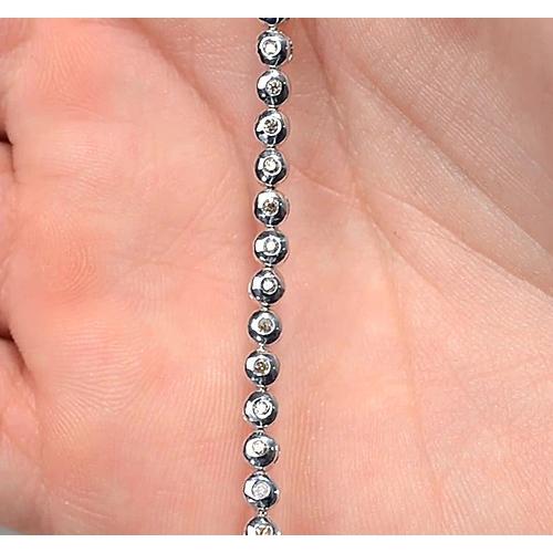 Bracelet Tennis à 5,50 Carats De Réel Diamants Ronds Bijoux En Or Blanc Nouveau
