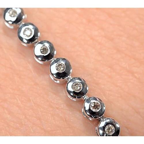 Bracelet Tennis à 5,50 Carats De Réel Diamants Ronds Bijoux En Or Blanc Nouveau Pour Femme