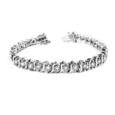 Bracelet Tennis à 6 Ct De Réel Diamants Ronds Brillants Bijoux En Or Pour Femmes