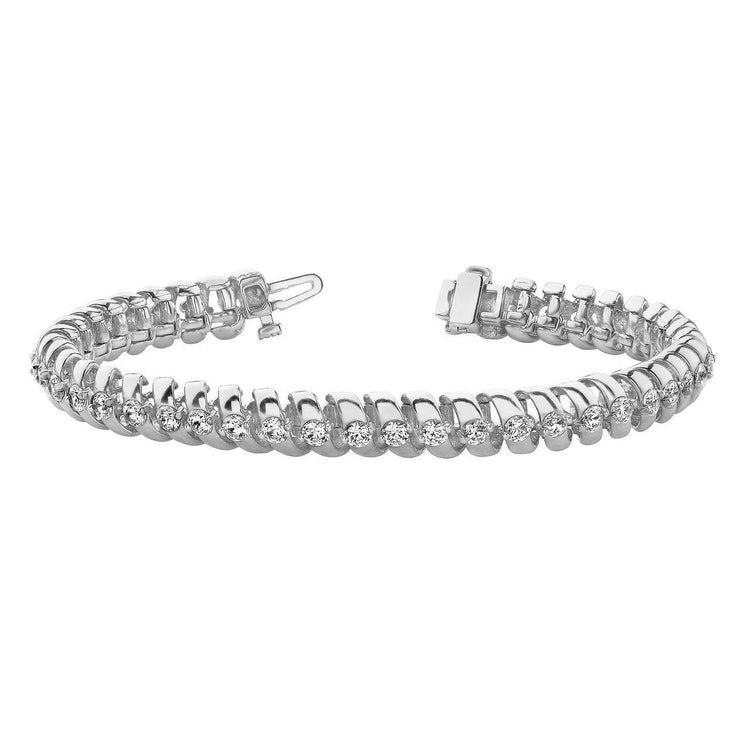 Bracelet Tennis à 6,30 Carats De Réel Diamants Blanc Bijoux En Or Solide Nouveau
