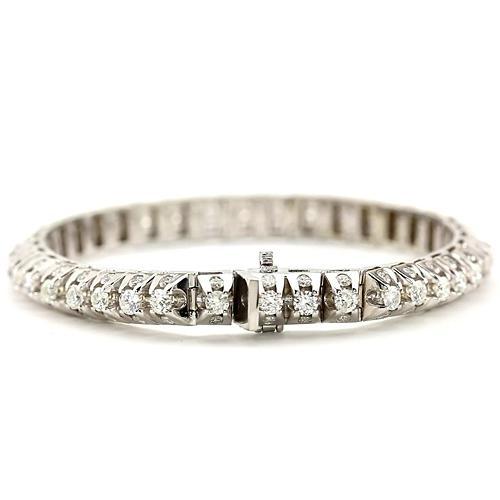 Bracelet Tennis à 6,35 Carats De Réel Diamants Blancs Bijoux à 14K