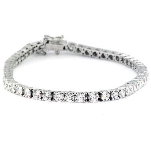 Bracelet Tennis à 7,05 Carats De Réel Diamants Ronds Brillants Et Étincelants 14K D'Or Blanc