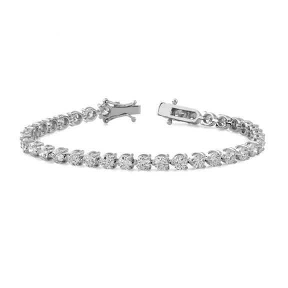 Bracelet Tennis à 8,50 Carats De Réel Diamants Ronds Bijoux Avec Griffe