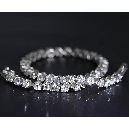 Bracelet Tennis à 8,60 Carats De Réel Diamants Bijoux à 14K D'Or Blanc Avec Griffes