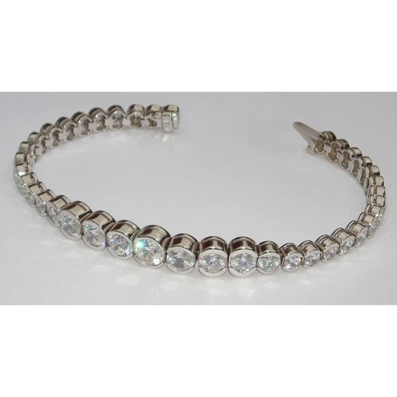 Bracelet Tennis à 8,80 Carats De Réel Diamants Vs Biseau Gradué