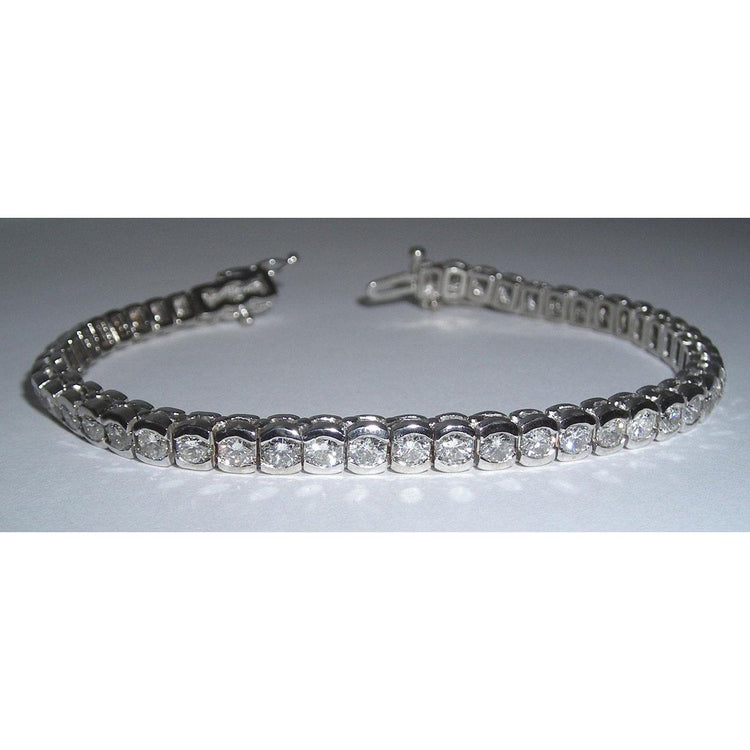 Bracelet Tennis à 9,60 Carats De Naturel Diamants Bijoux En Biseau