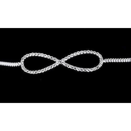 Bracelet chaîne de Naturel diamants 4,20 Carats en symbole d'infinité Bijoux pour 14K
