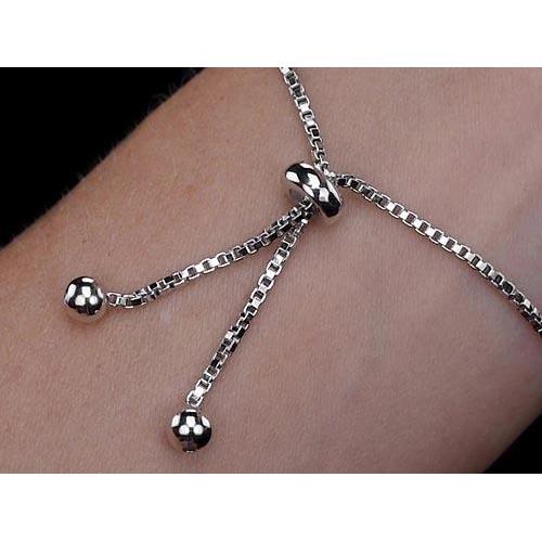 Bracelet chaîne de Naturel diamants 4,20 Carats en symbole d'infinité Bijoux femmes 14K