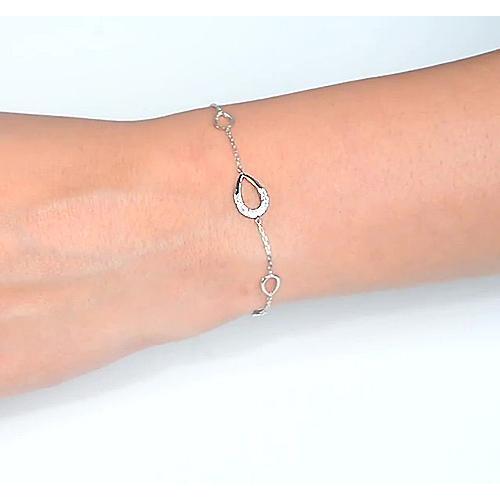 Bracelet en Authentique Diamant pour Femme de 1,50 Carats en Forme de Poire Bijoux en Nouveau