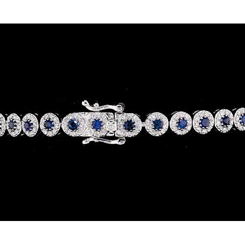 Bracelet Tennis Ceylan Saphir Femme Bijoux Neuf