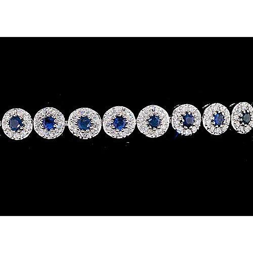Bracelet Tennis Ceylan Saphir Femme Bijoux Neuf