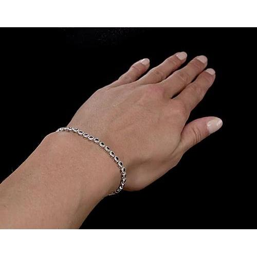 Bracelet Tennis Ceylan Saphir Femme Bijoux Neuf